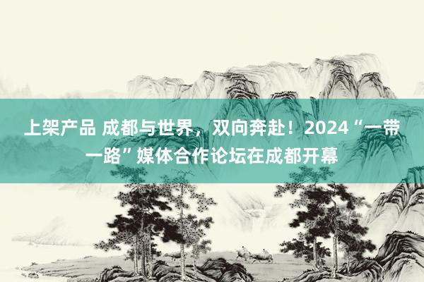 上架产品 成都与世界，双向奔赴！2024“一带一路”媒体合作论坛在成都开幕